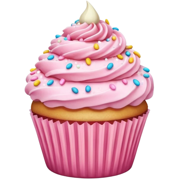 Cupcake with pink icing emoji