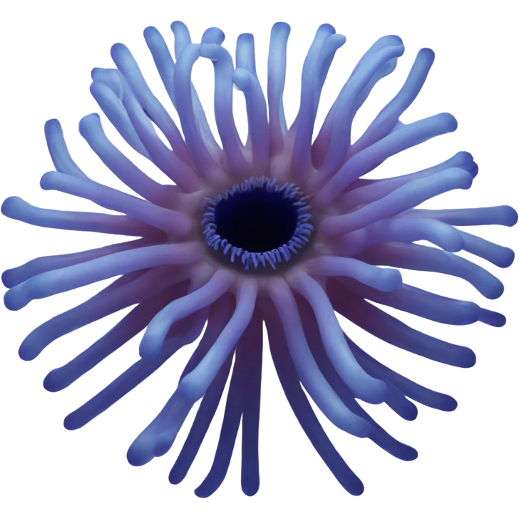 A blue sea anemone  emoji