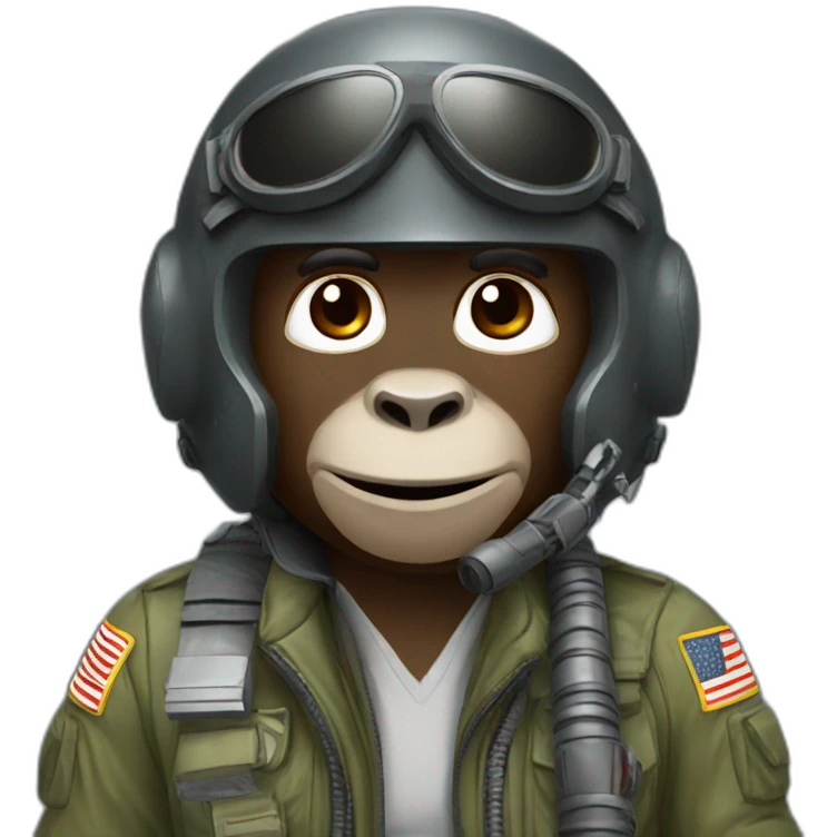gorilla fighter pilot emoji