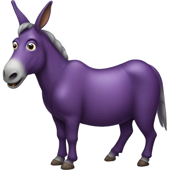 Eggplant donkey emoji