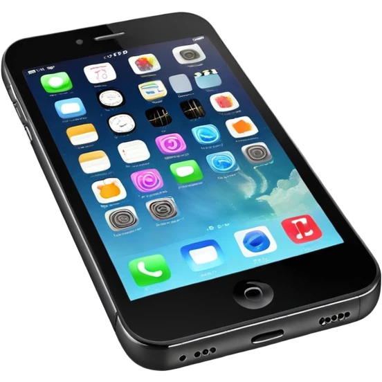 smartphone in a normal front view, representing a standard mobile phone emoji