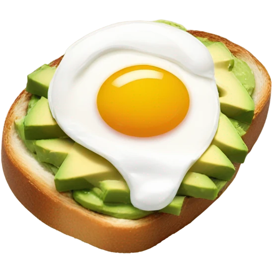 avocado toast with a poached egg emoji