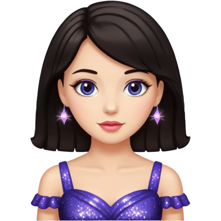 Glitter noir darling emoji