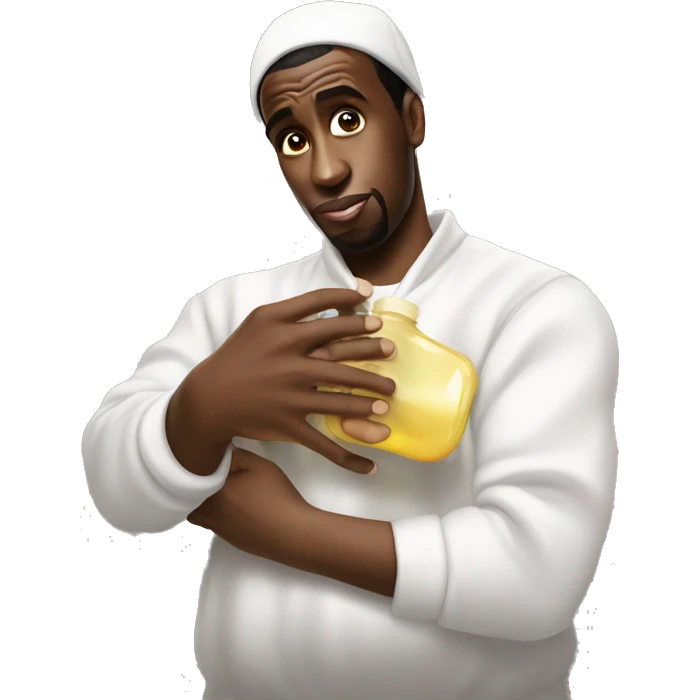 p diddy holding baby oil emoji