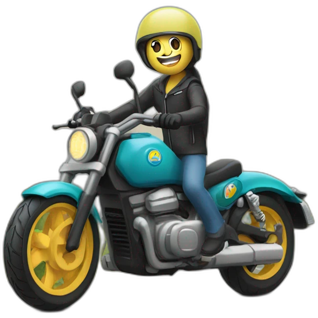 un legume sur une moto emoji