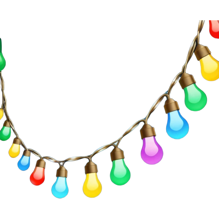 Christmas lights strand emoji