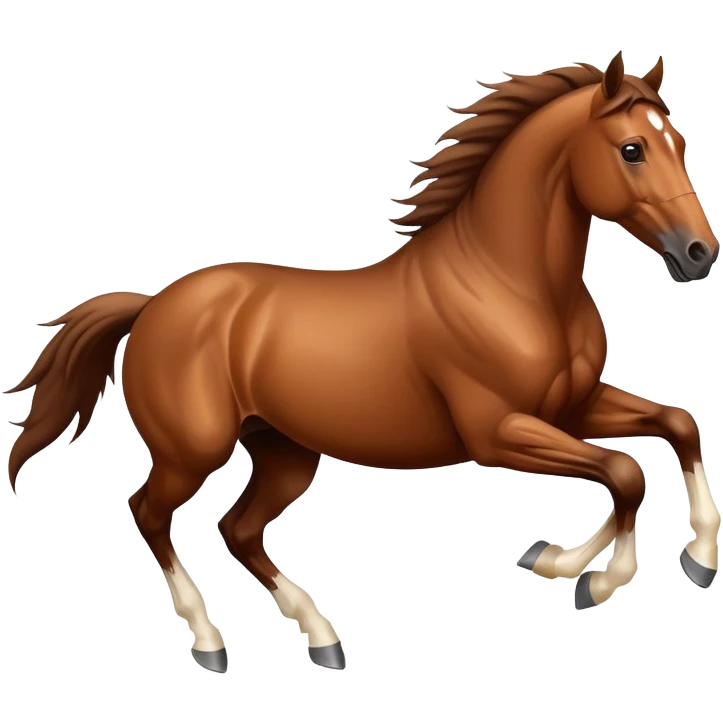 A galloping horse in motion emoji