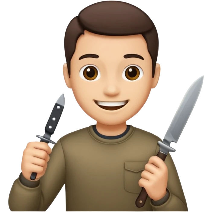 Smile with a knife  emoji