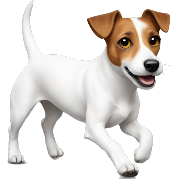 Jack russell walking like a human emoji