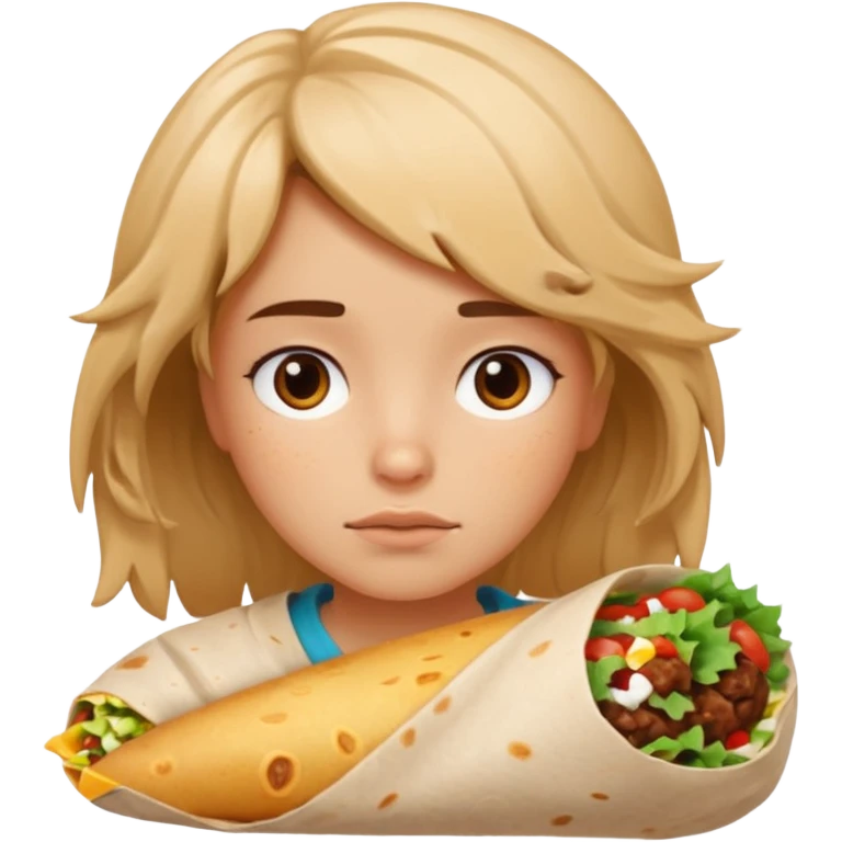 resting burrito face girl emoji