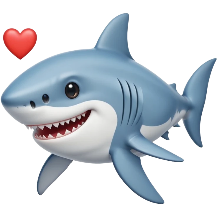 Tiburón enamorado emoji