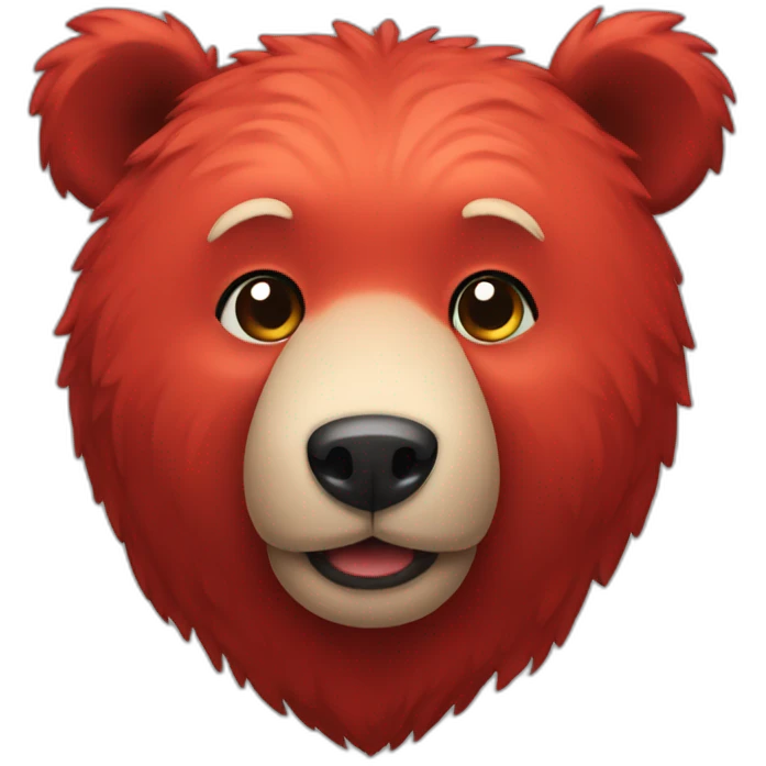 Red small bear emoji