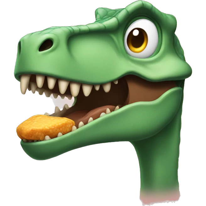 Dino eat himself emoji