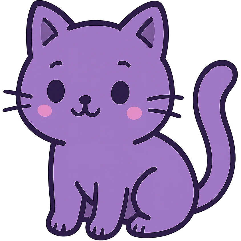 purple cat emoji