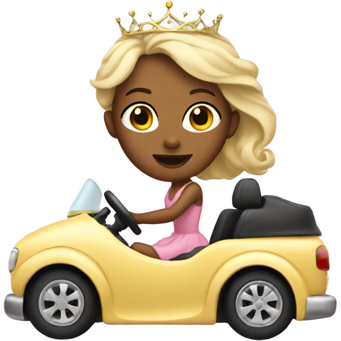 Princess driving a car  emoji