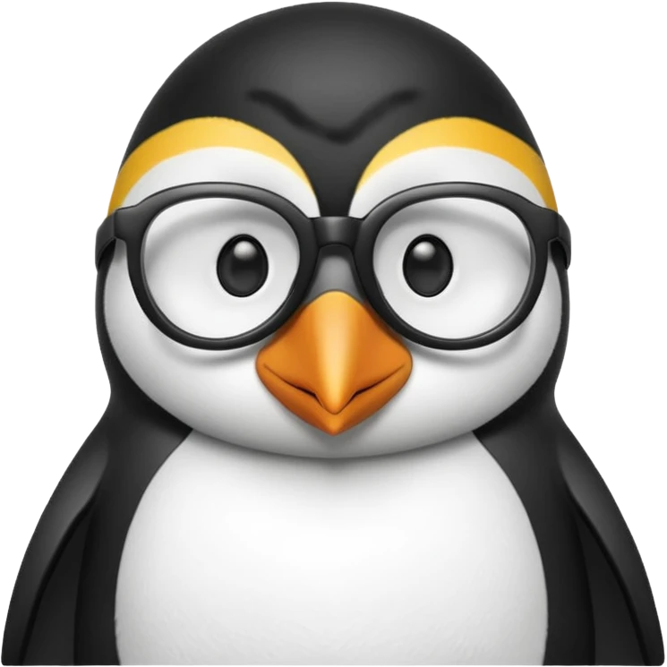  gozlük takan  Penguin emoji