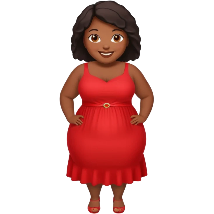 Chubby black sexy woman emoji