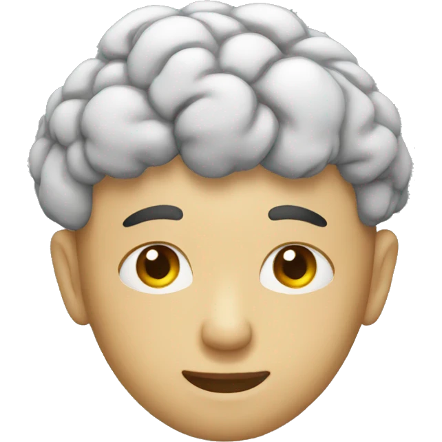 No brain emoji