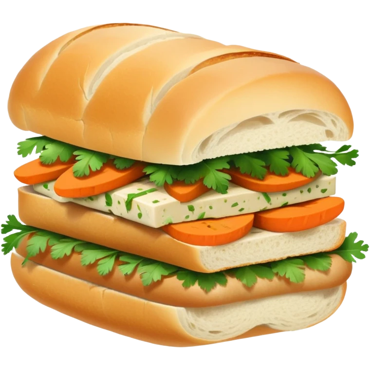 Banh mi veggie sandwich  emoji