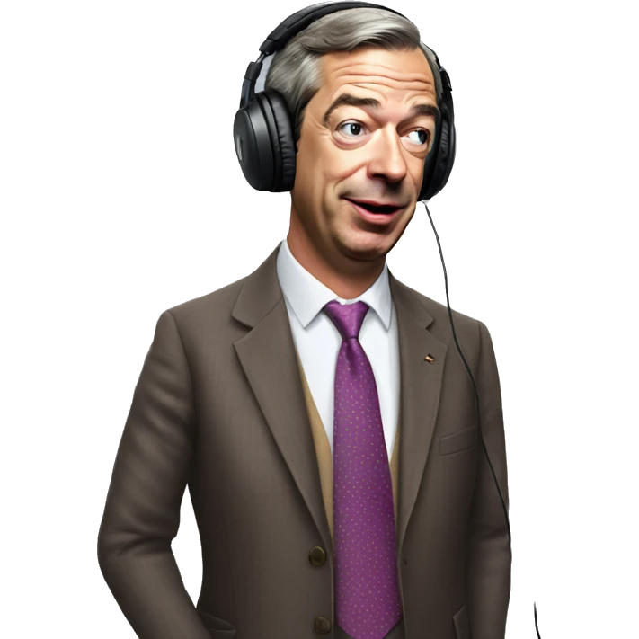 Nigel Farage listening to music  emoji