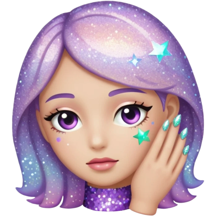 Glitter fatal touch emoji
