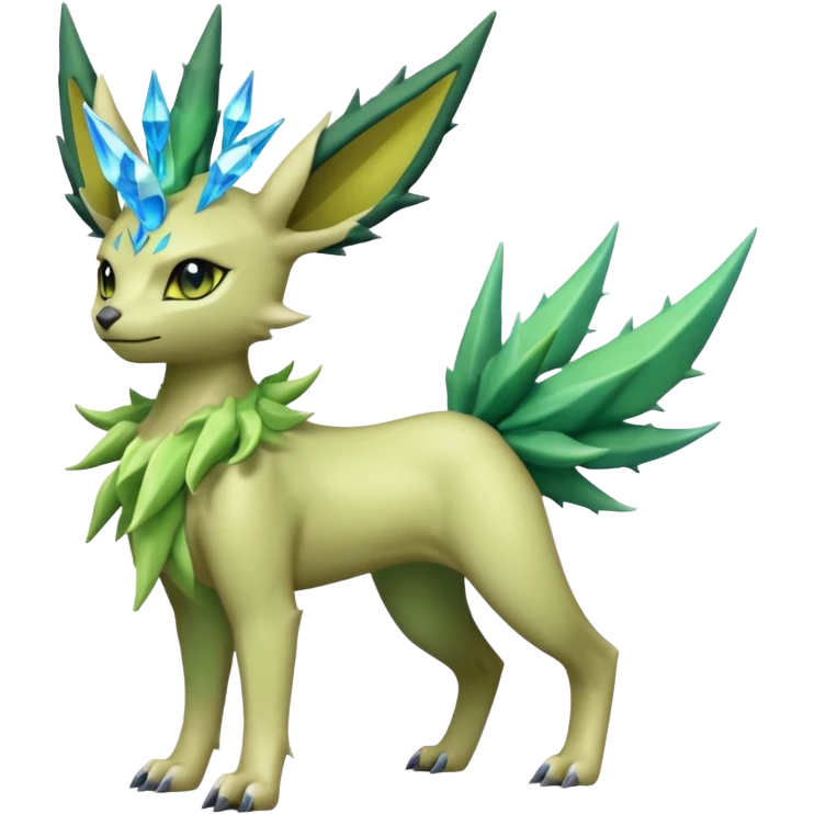 Vul-Amaura-Leafeon-Fakémon-Digimon-fusion (full body) emoji