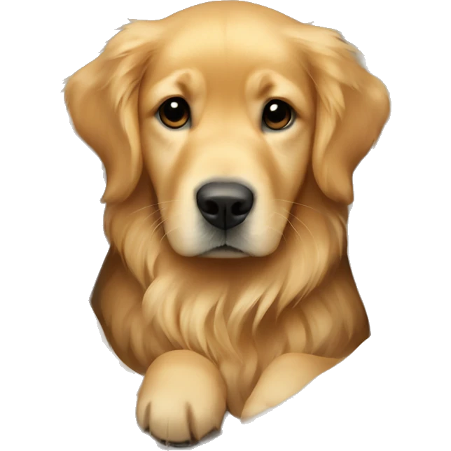 golden retriever cozy in blanket emoji
