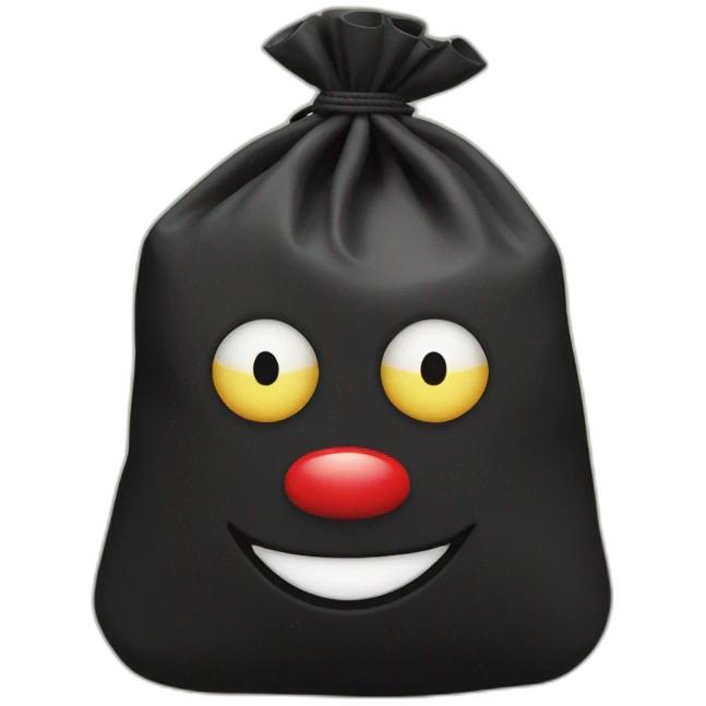 Gollywog ball bag emoji