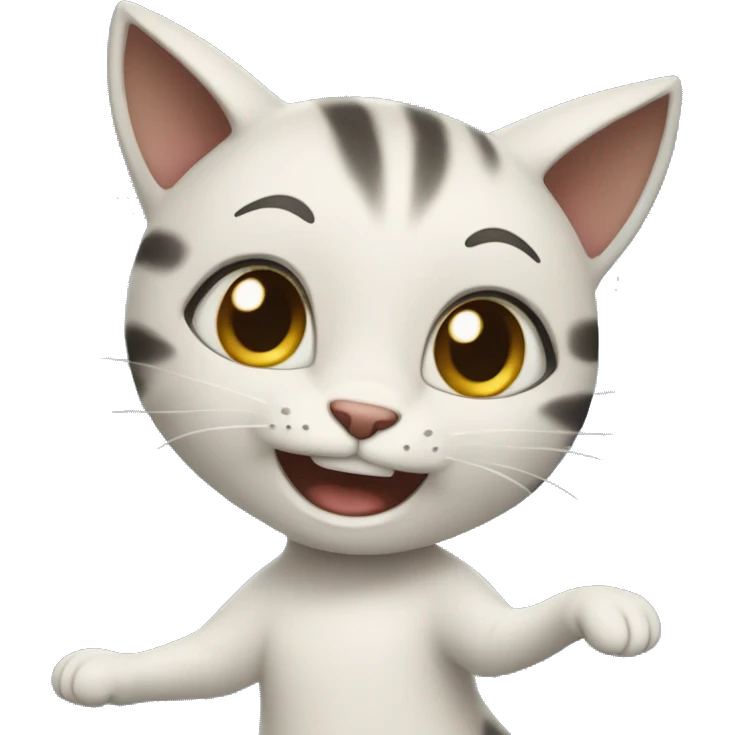 happy girl cat dancing emoji