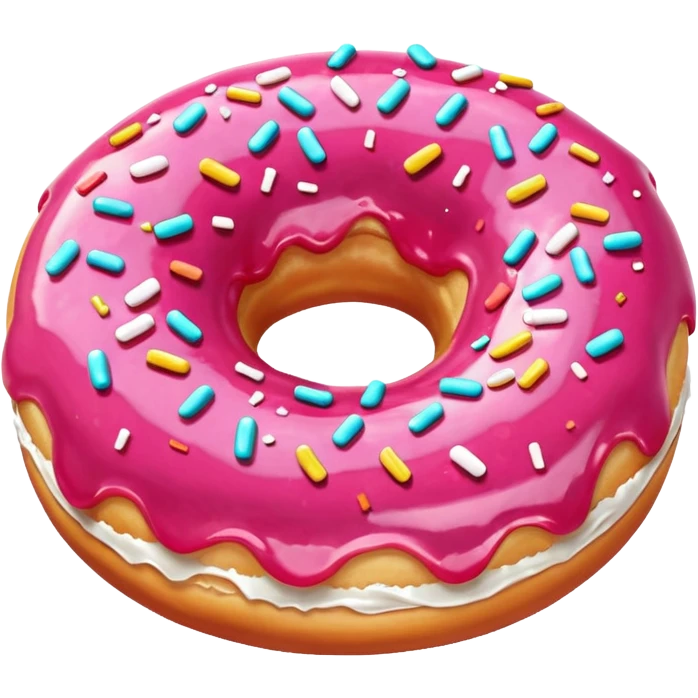 Pink donut emoji