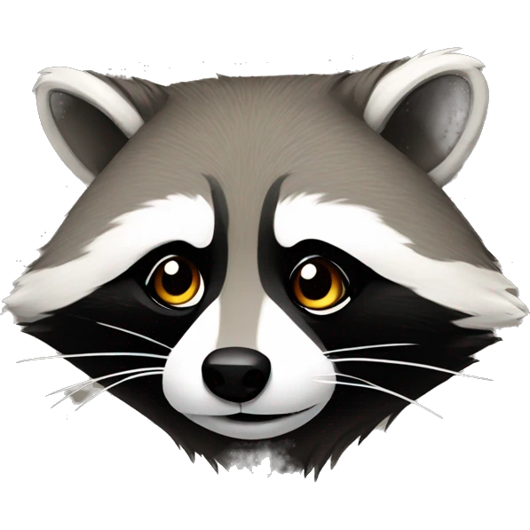 Older raccoon relaxing  emoji