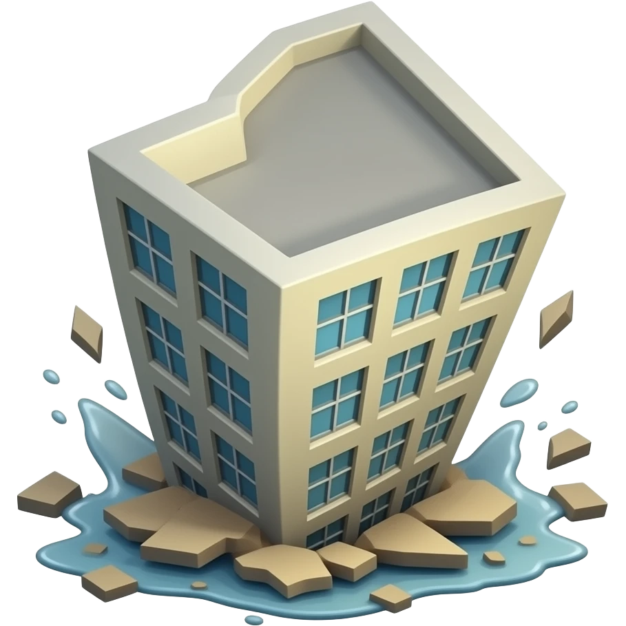 Building swinging in earthquake emoji