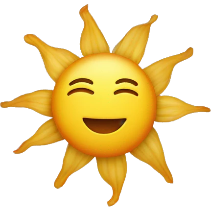 sun in the sky that is a onion emoji