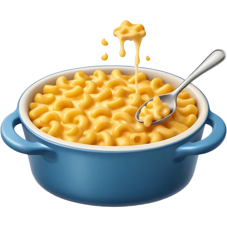 Mac & cheese in a baking dish emoji