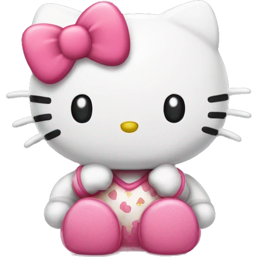 Hello Kitty dando beso emoji