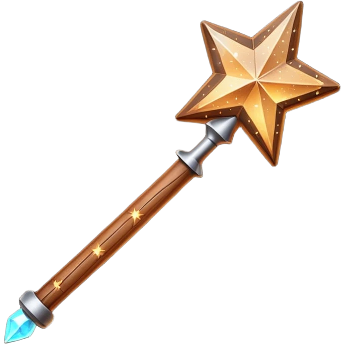 3d Magic wand with sparkle emoji
