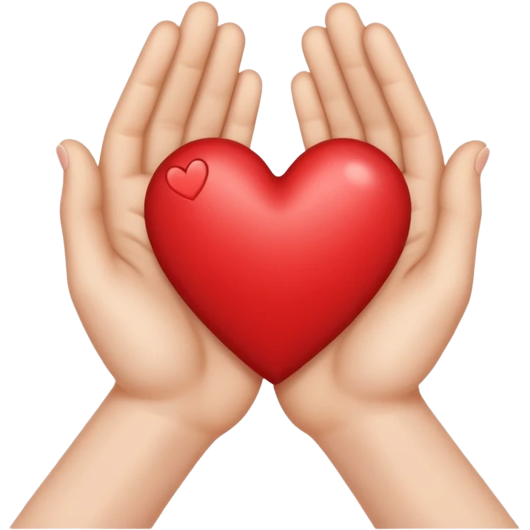 Un main qui forme un cœur emoji