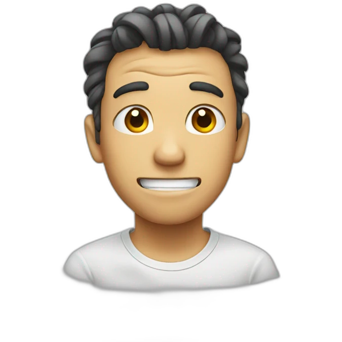 Nervous smile emoji