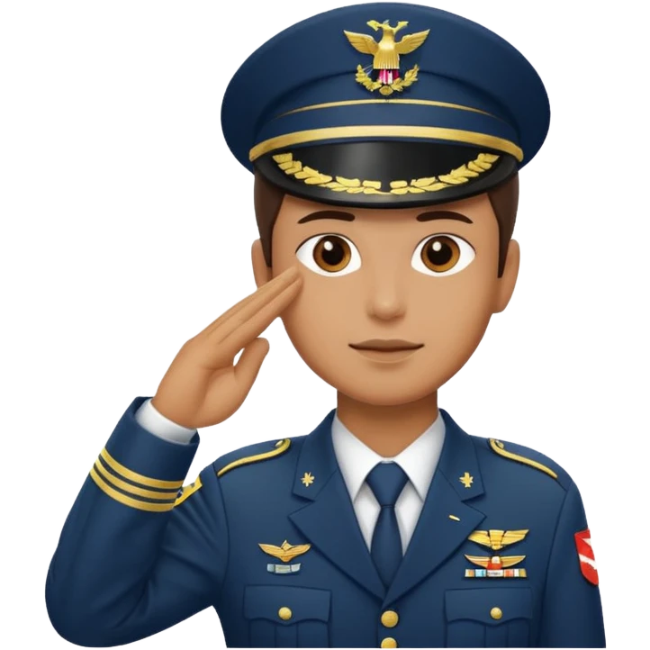 military soldier saluting emoji