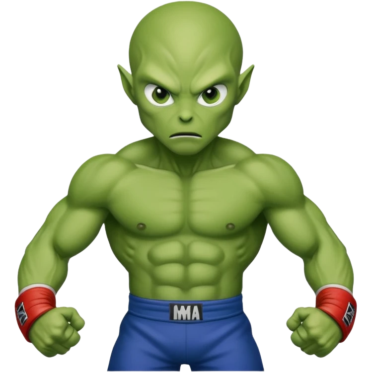 alien MMA fighter emoji