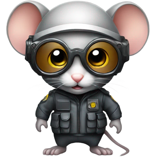 Mouse wearing spy gear emoji