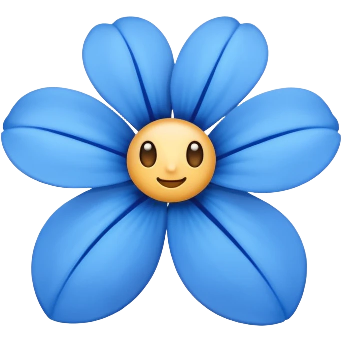 blue tiny flower emoji