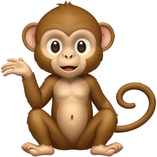 monkey being silly whole body emoji