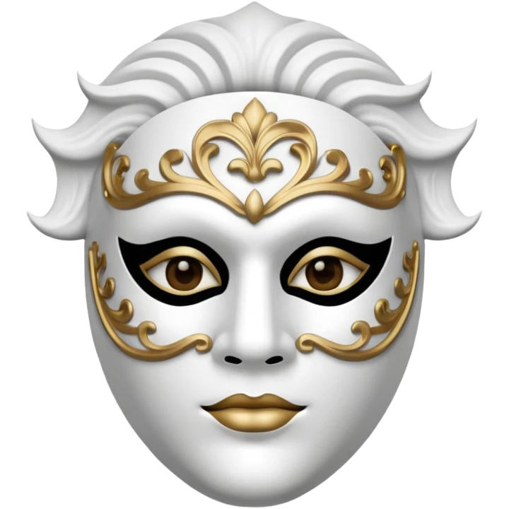 A person with a white mask on their face emoji