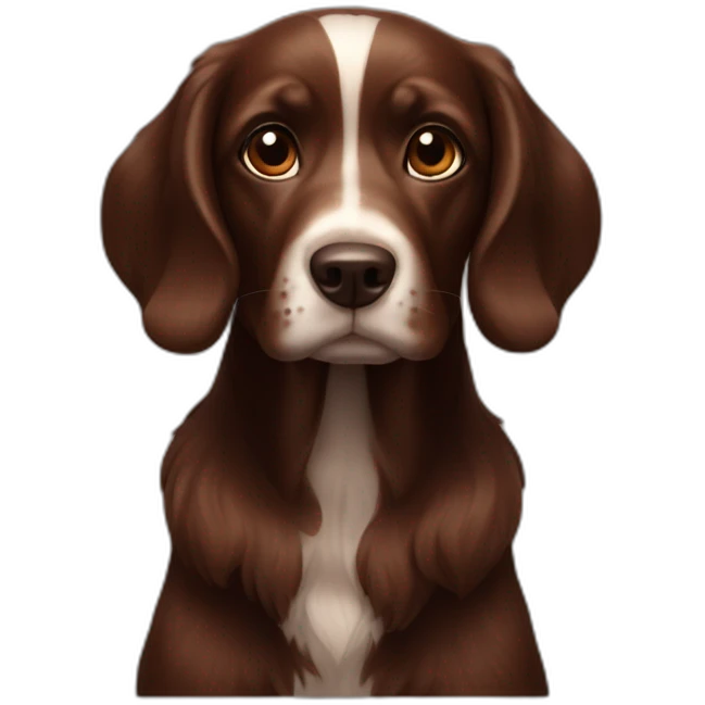 Cocker noir et chocolat emoji