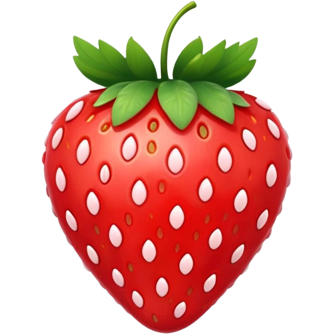 A strawberry with cartoony hearts in it emoji