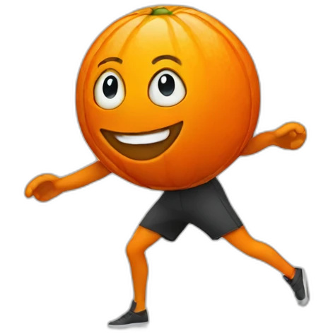 dancing orange ball emoji