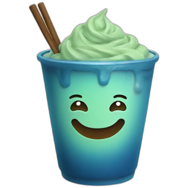 Blue matcha late emoji