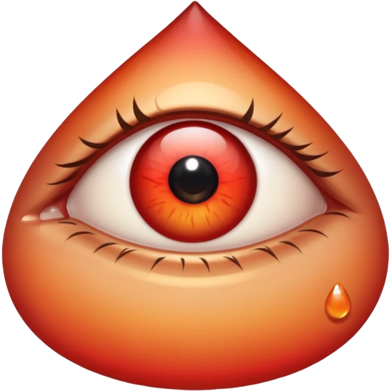 red eye droping a tear emoji