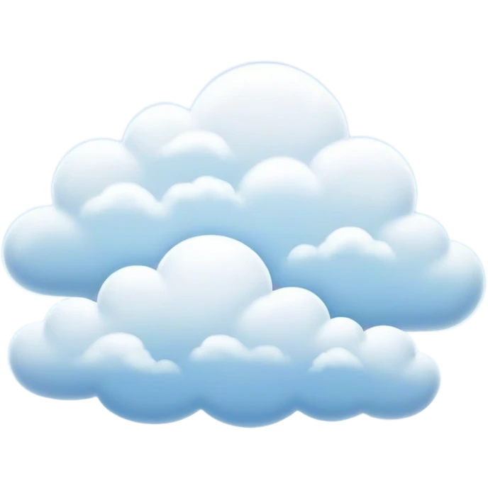 Cinematic Realistic Clouds Emoji, Fluffy and soft, with gentle, swirling white clouds floating effortlessly in a deep blue sky. The clouds drift lazily across the horizon, casting shadows and playing with the light in a peaceful and dreamy way. Soft glowing outline, capturing the essence of calm, serenity, and endless sky in a dreamy cloudscape! emoji